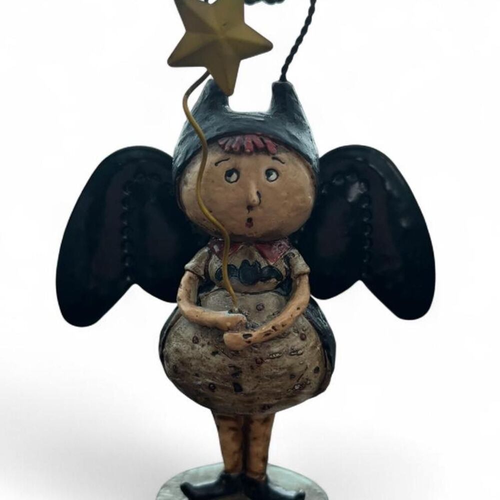 Halloween Folk Art Angel Figurine Primitive Gothic Decor